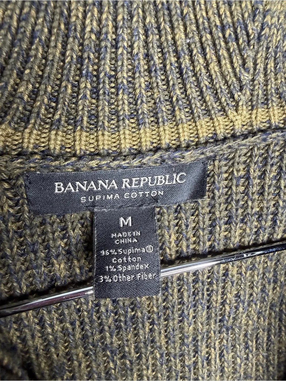 Banana Republic Shawl Collar Cardigan Sweater Men’s Medium Green Ribbed